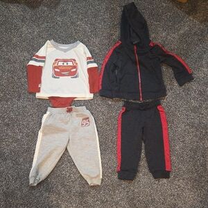 Disney Red and Gray Baby Outfit